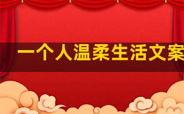 一个人温柔生活文案句子