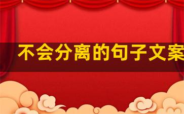 不会分离的句子文案温柔