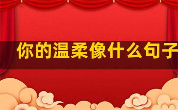 你的温柔像什么句子英文