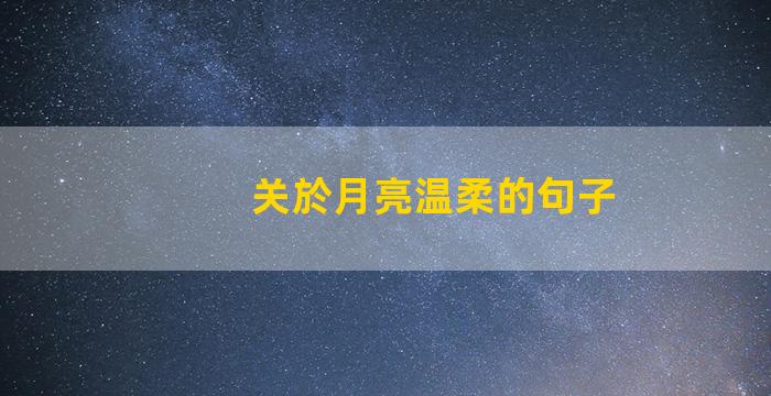 关於月亮温柔的句子