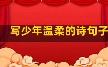 写少年温柔的诗句子简短