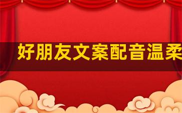 好朋友文案配音温柔句子