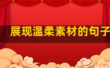 展现温柔素材的句子简短