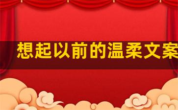 想起以前的温柔文案句子