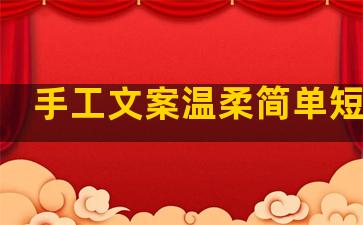手工文案温柔简单短句子
