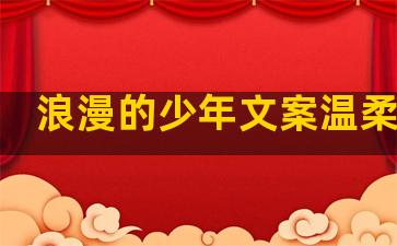 浪漫的少年文案温柔句子