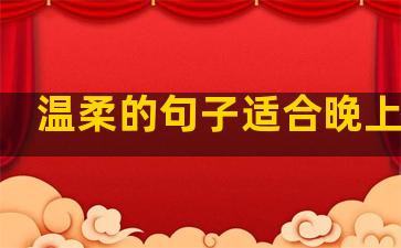 温柔的句子适合晚上想你
