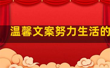 温馨文案努力生活的句子