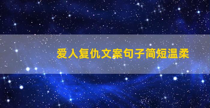 爱人复仇文案句子简短温柔