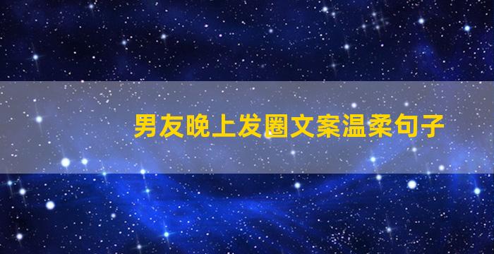 男友晚上发圈文案温柔句子