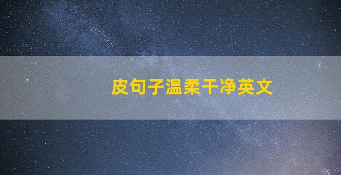 皮句子温柔干净英文